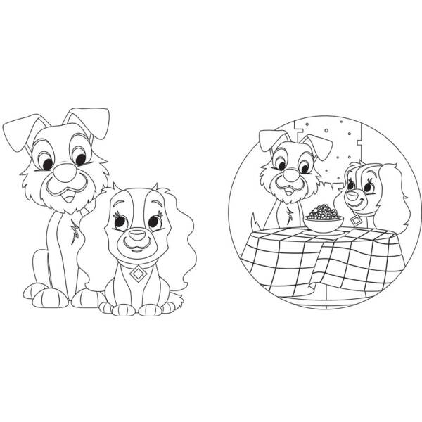 Disney Маля. Гра з кольором. Леді та Бродяга