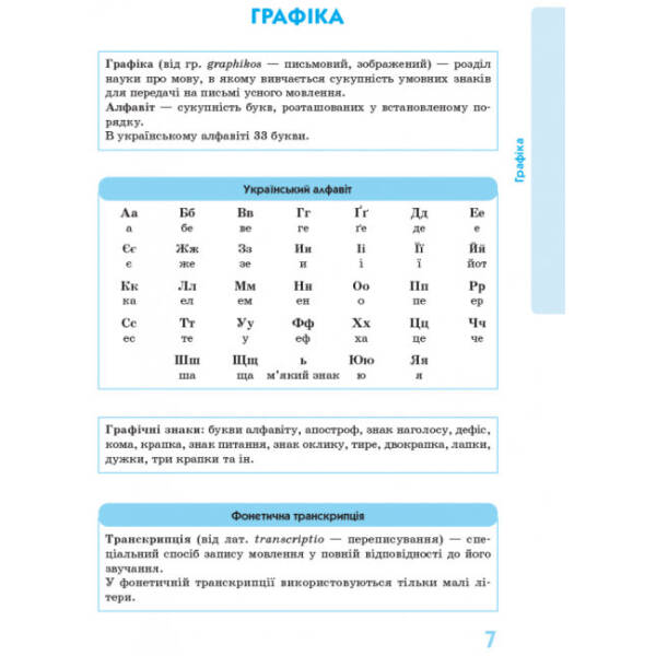 Українська мова у визначеннях, таблицях і схемах (для учнів 5-11 класів та абітурієнтів)