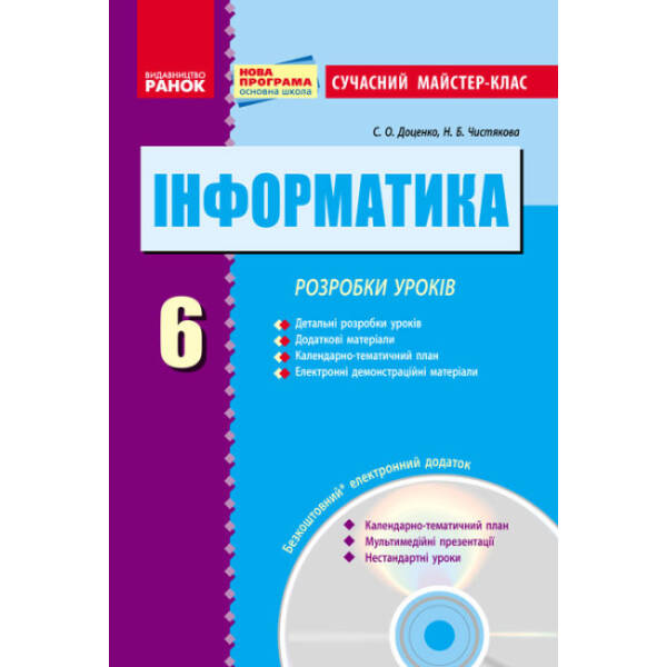 Інформатика. 6 клас. Розробки уроків + CD-диск