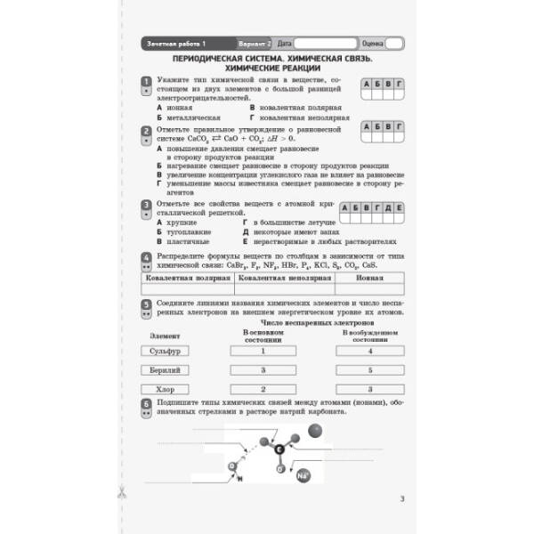 Химия (уровень стандарта). 11 класс. Тетрадь для оценивания результатов обучения (російською мовою)