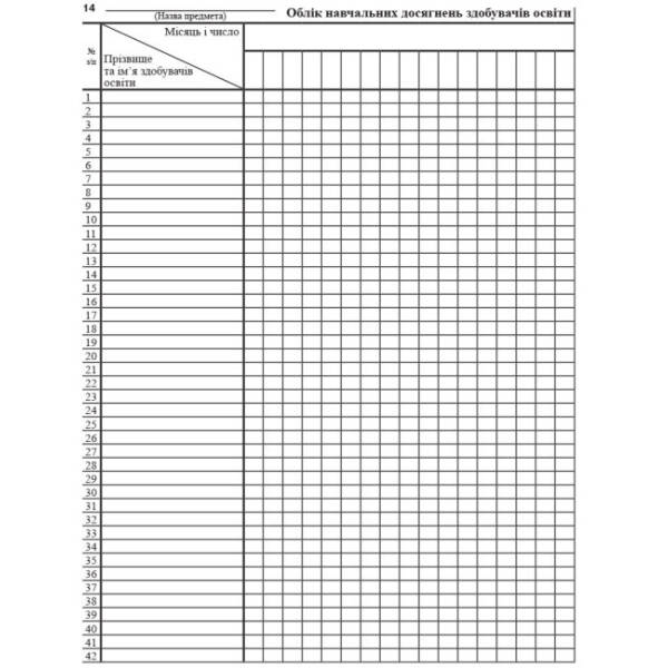 Класний журнал 5-11 класи