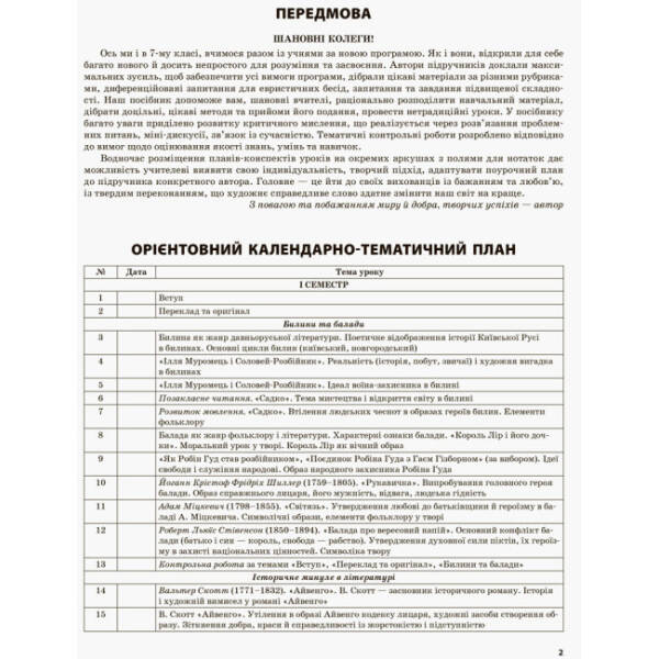 Мій конспект. Зарубіжна література. 7 клас (за новою програмою)