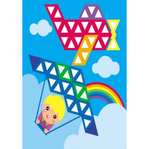 Мозаїка з наліпок. Для дітей від 4 років. Трикутники