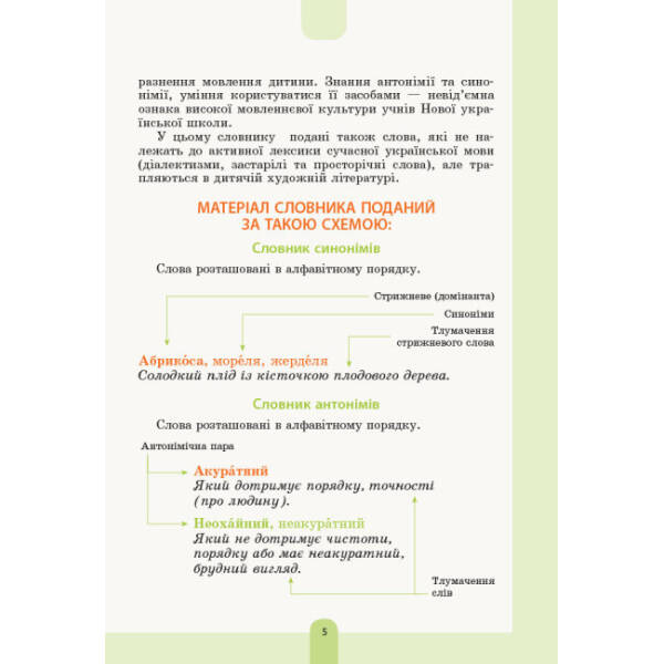 НУШ Ілюстрований словник синонімів, антонімів. 1–4 класи