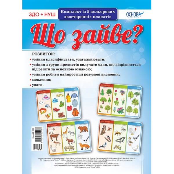 НУШ Комплект плакатів “Що зайве?”
