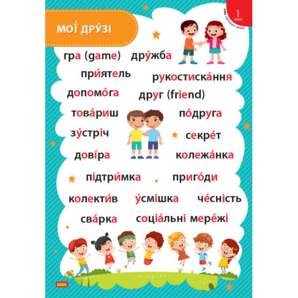 НУШ Наочність нового покоління: Стіна слів. 1 клас. Комплект плакатів до тематичних тижнів НУШ