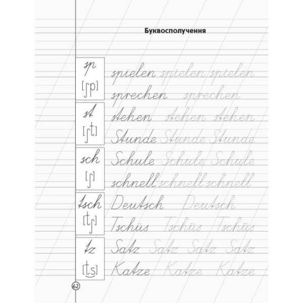 НУШ Німецька мова. 1-2 класи. Зошит-шаблон (до будь-якого підручника)