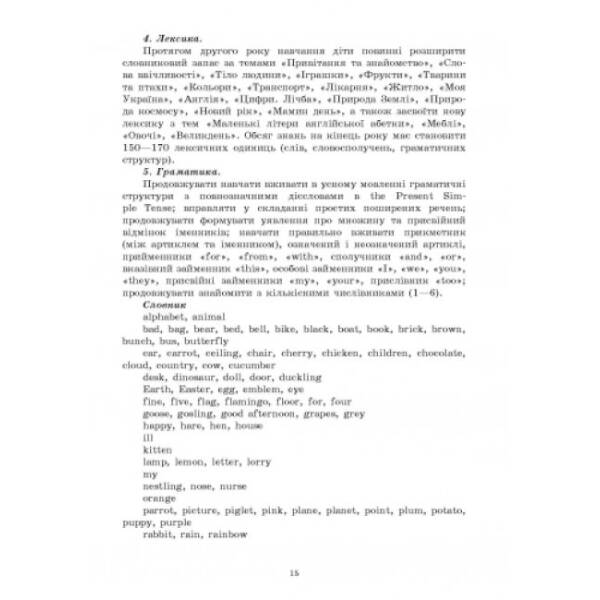Парціальна програма «Цікавинка» з англійської мови для дітей дошкільного віку