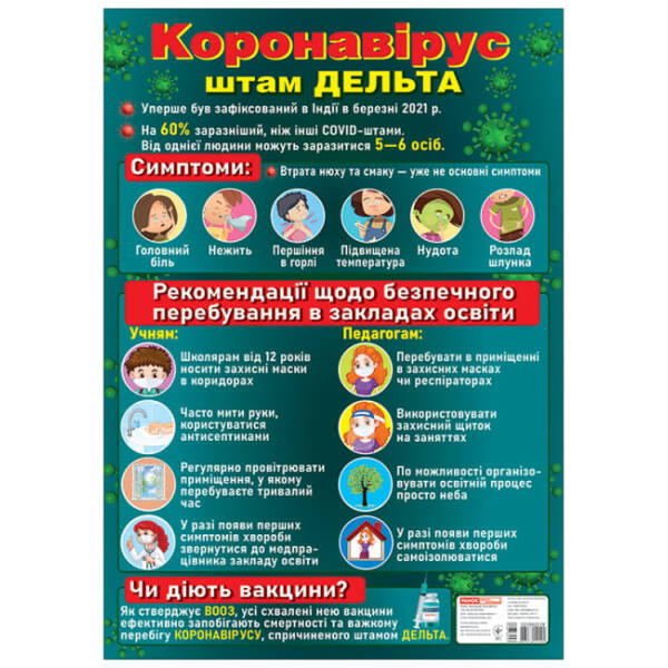 Плакат. Коронавірус. Штам Дельта