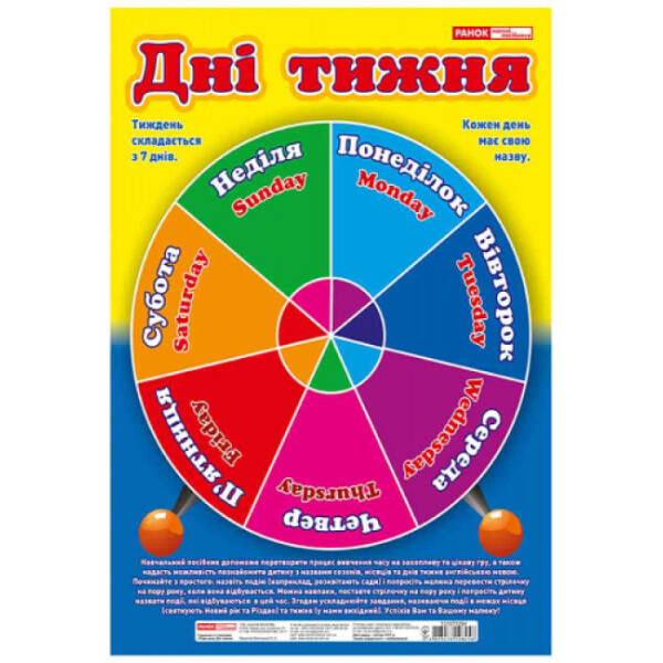 Плакат. Пори року. Дні тижня