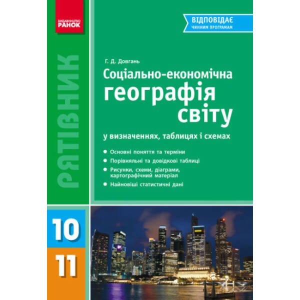 Рятівник. Соціально-економічна географія світу у визначеннях, таблицях і схемах. 10—11 класи