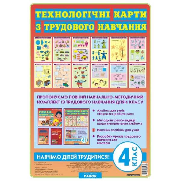 Трудове навчання. КАРТКИ (до альбома) 4 кл.