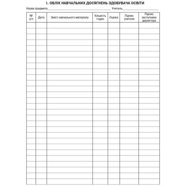 Журнал індивідуального навчання