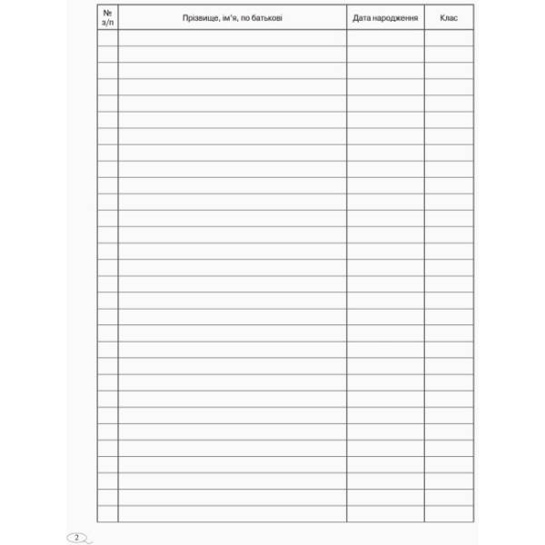 Журнал обліку дітей з особливими освітніми потребами