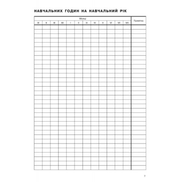 Журнал обліку групових занять дитячо-юнацької спортивної школи