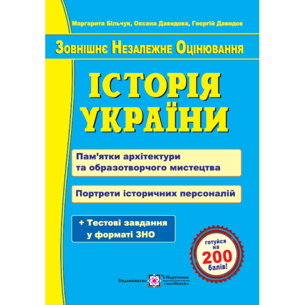 Історія України. Пам’ятки архітектури та образотворчого мистецтва, обов’язкові для розпізнавання абітурієнтами. Портрети історичних персоналій. Підготовка до ЗНО