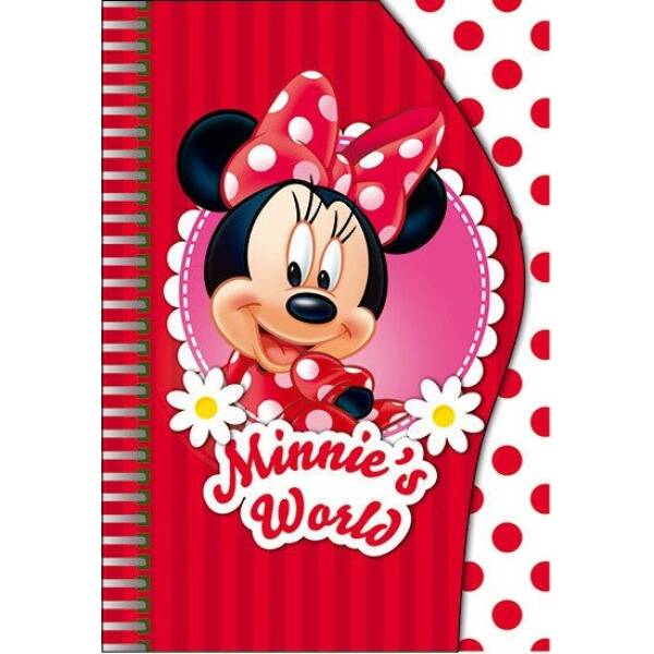 bloknot-dlya-notatok-a6-vyrubka-volna-pruzhyna-seriya-minnie-mouse-50-arkushiv-2-2-262586 Блокнот для нотаток А6, вирубка волна, пружина, Серія Minnie Mouse 50 аркушів № 2- 2 (262586)
