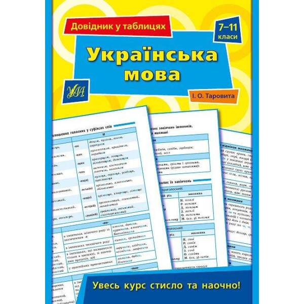 Довідник у таблицях. Українська мова. 7–11 класи – Таровита І. О. – УЛА (103962)