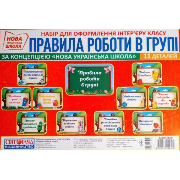 Набір карток Правила роботи в групі