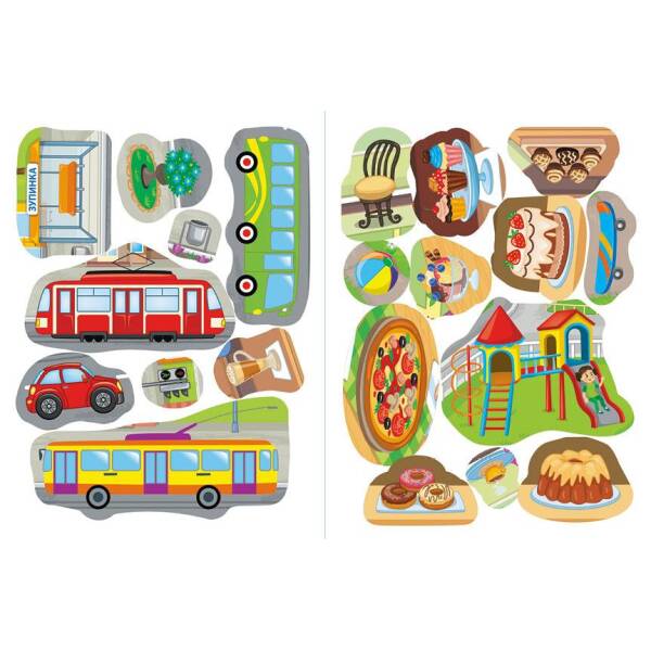 Наліпки-навчалки.Ілюстрований словник. Велике місто. Big City – УЛА (104554)