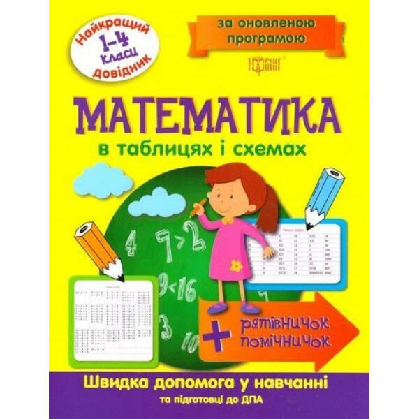 Найкращий довідник Математика в таблицях і схемах. 1-4 класи – Шевченко К.М. – Торсінг (104523)