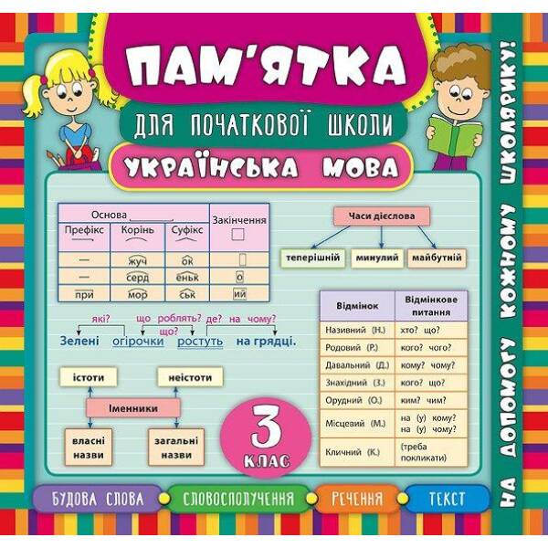 Пам’ятка для початкової школи. Українська мова. 3 кл. – Собчук О. С. – УЛА (104871)