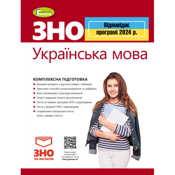 ЗНО 2024, Українська мова. Комплексна підготовка – Терещенко В.М.- ГЕНЕЗА (106039)