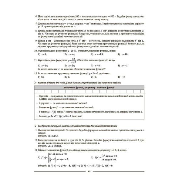 Мій конспект. Алгебра. 7 клас. Матеріали до уроків