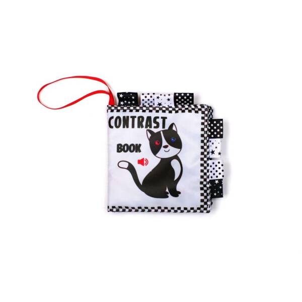 М`яка книга-пищалка Contrast book CAT, 0+ міс. – КНИЖКОВИЙ ХМАРОЧОС (125121)