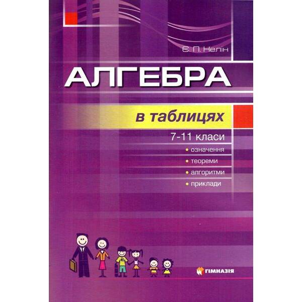 Алгебра у таблицях 7-11 кл. – Нелін Є.П. – ГІМНАЗІЯ (119602)