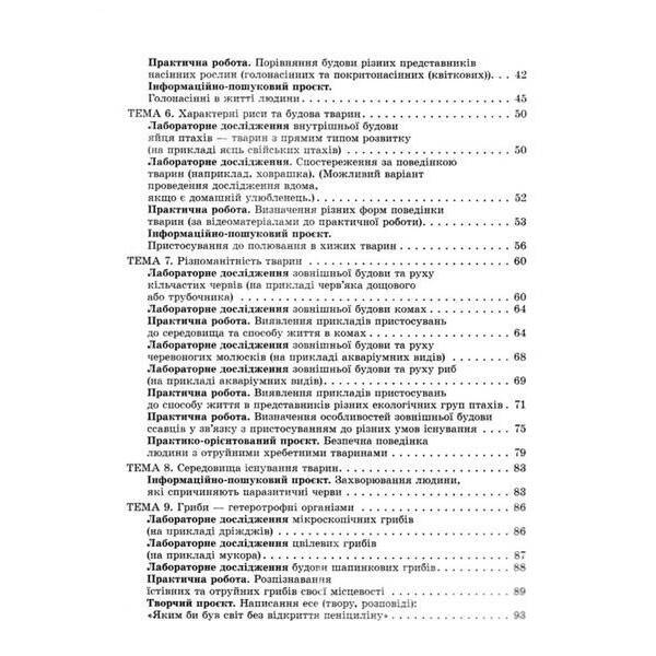 Біологія, 7 кл., Зошит дослідницької і проектної діяльності – Сало Т.О. – ВЕСНА