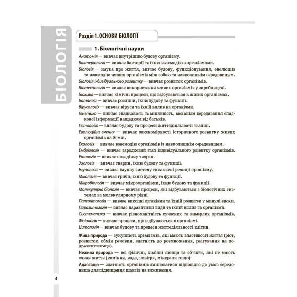 Довідник учня. Біологія. 7–11 класи. Усі поняття, терміни та визначення