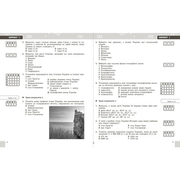 НУШ Географія. 8 клас. Поточне та підсумкове оцінювання за групами результатів + діагностувальна робота