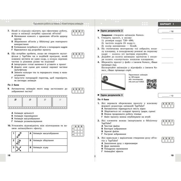 Інформатика. 7 клас. Поточне та підсумкове оцінювання за групами результатів + діагностична робота