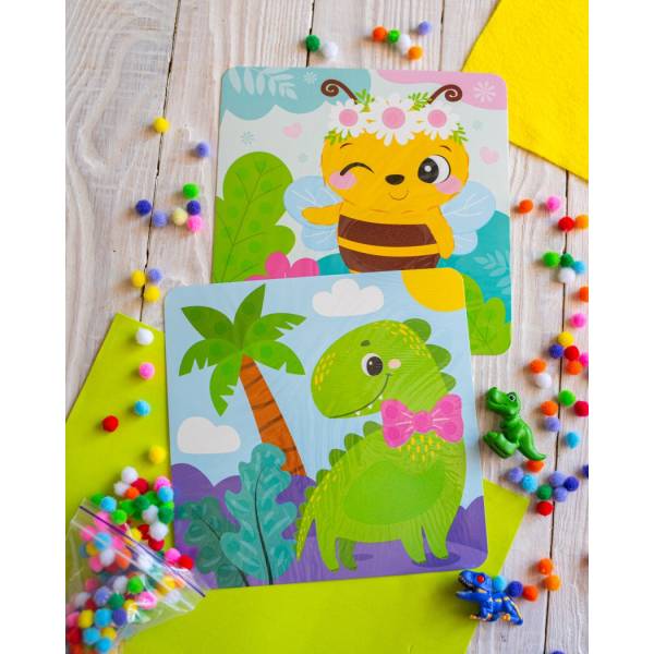 Великий набір для творчості. Pompon Art. Дракончик