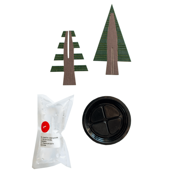 Набір для дослідів..Ялинка в кристалах. Зелена