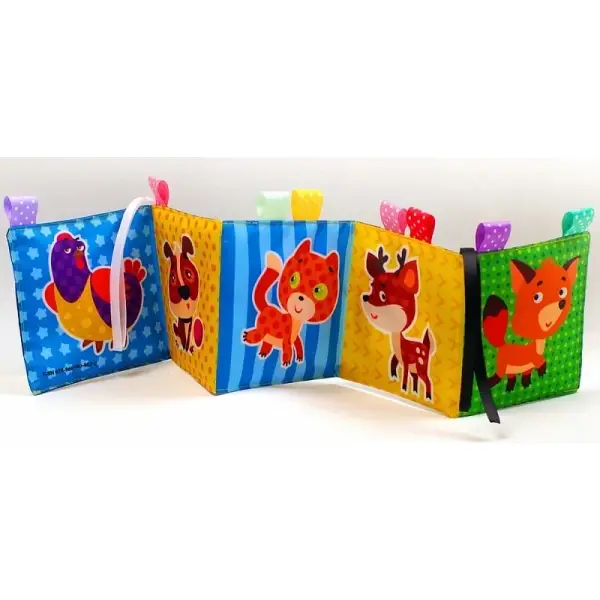 Двостороння, контрастна книжка-бортик «Корівка Му»