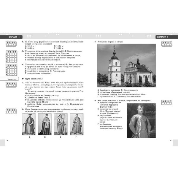 Історія України. 8 клас. Поточне та підсумкове оцінювання за групами результатів + діагностувальна робота