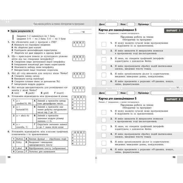 НУШ Інформатика. 8 клас. Поточне та підсумкове оцінювання + діагностувальні роботи