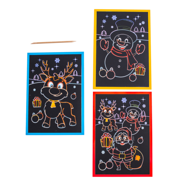 Кольорові гравюри та розмальовки. Новорічні