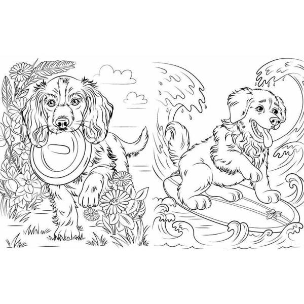 Велика книга розмальовок. Коти та собаки