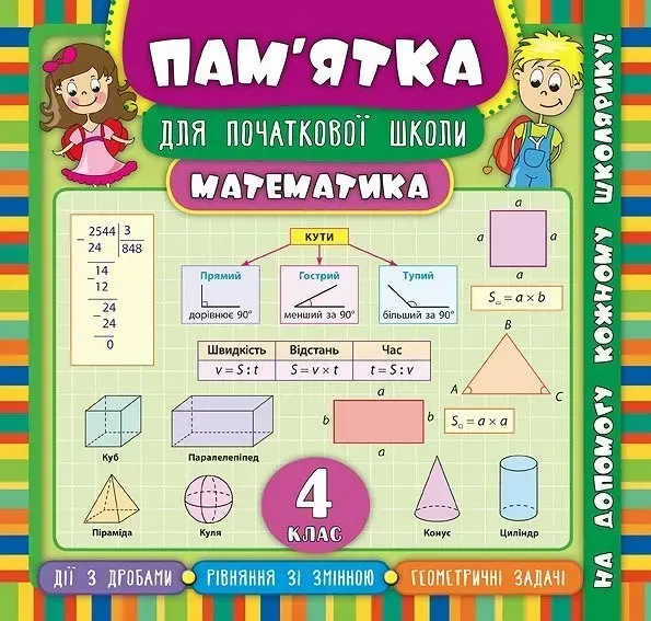 Пам’ятка для початкової школи. Математика. 4 кл. - Соколова І.І. - УЛА (104880)