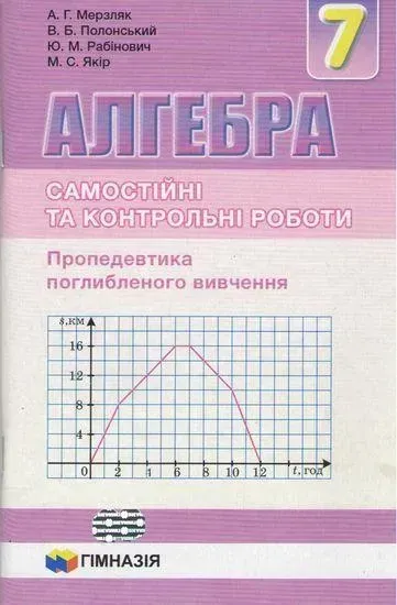 Алгебра, 7 кл., Самостійні та контрольні роботи (поглиблене вивчення) - Мерзляк А.Г. - Гімназія (107180)