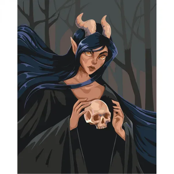 99285360412956.webp Картина за номерами ArtCraft 40х50 см "Відьма" by ©lien_illustration 10001-AC - Зображення 1