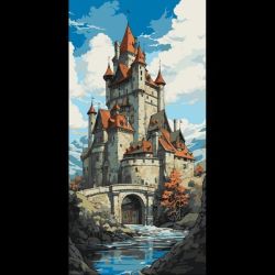 Картина за номерами "Казковий замок" 40*80 см / ART CRAFT