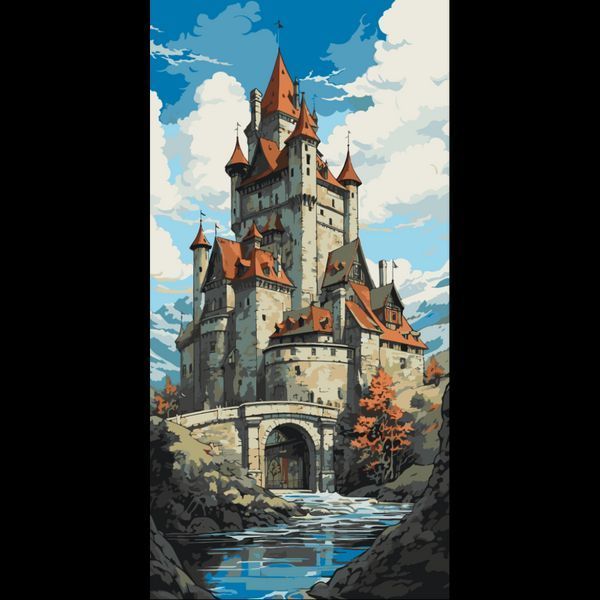 Картина за номерами "Казковий замок" 40*80 см / ART CRAFT