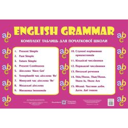 Комплект таблиць «Граматика англійської мови». 1-4 класи