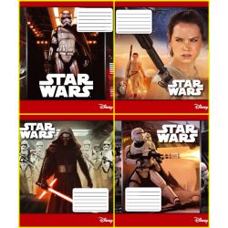 Комплект зошитів скоба 24 аркушів, лінія. Серія «STAR WARS» (20 шт в комплекті)