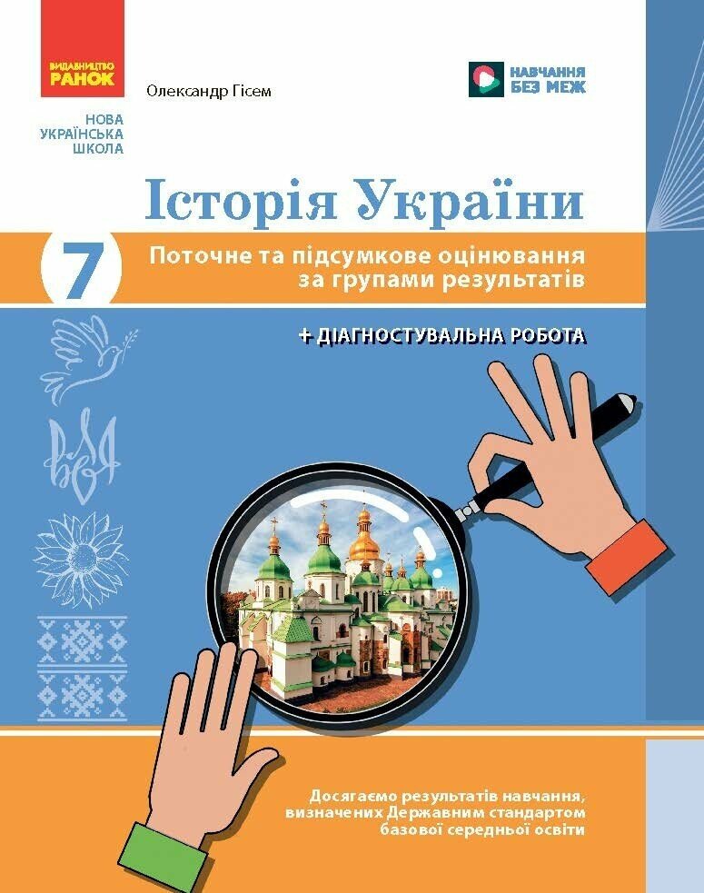 НУШ Історія України. 7 клас. Поточне та підсумкове оцінювання за групами результатів