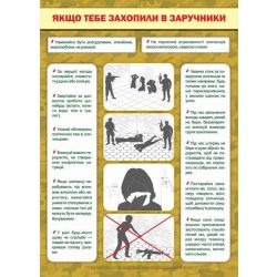 Плакат “Якщо тебе захопили в заручники””